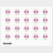 Sticker Rond Mode Vacances (Feuille)