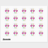 Sticker Rond Mode Vacances (Feuille)