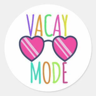 Sticker Rond Mode Vacances