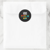 Sticker Rond Mode VBS activé École biblique de vacances Camp d' (Sac)