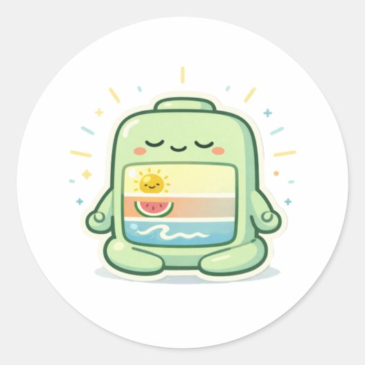 Sticker Rond Mode Zen (Devant)