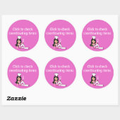 Sticker Rond Modèle (Feuille)
