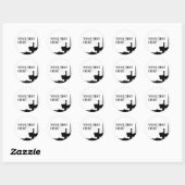 Sticker Rond Modèle à bascule pétrolier offshore (Feuille)