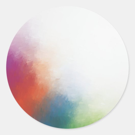Sticker Rond Modèle Abstrait couleur moderne personnalisé (Devant)