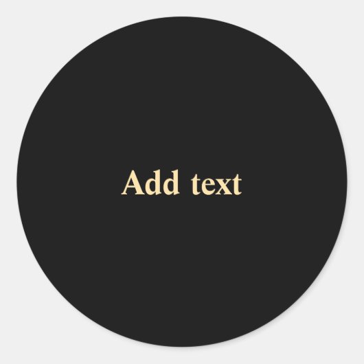 Sticker Rond Modèle - Ajouter du texte (Devant)