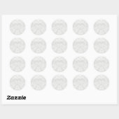 Sticker Rond Modèle - Arrière - plan de dentelle blanche (Feuille)