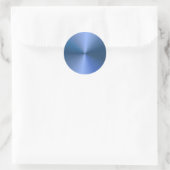 Sticker Rond Modèle blanc couleur bleu tendance personnalisé (Sac)