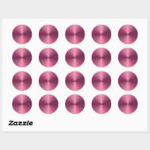 Sticker Rond Modèle blanc couleur rose violet tendance (Feuille)