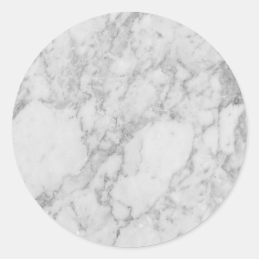 Sticker Rond Modèle blanc en marbre gris personnalisé (Devant)