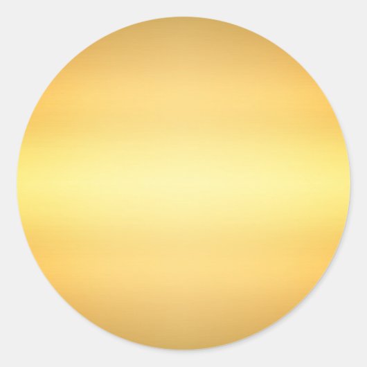 Sticker Rond Modèle blanc faux or gradué conception minimale (Devant)