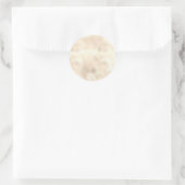 Sticker Rond Modèle blanc or Shimmer, Faux Texture (Sac)
