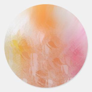 Sticker Rond Modèle coloré abstrait rose rouge jaune bleu