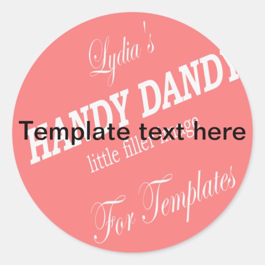 Sticker rond modèle - Conserver (Devant)