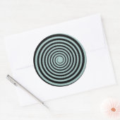 Sticker Rond Modèle Customisé Dusk Blue & Black Spiral (Enveloppe)