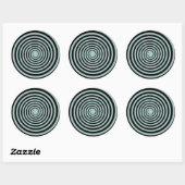Sticker Rond Modèle Customisé Dusk Blue & Black Spiral (Feuille)
