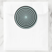 Sticker Rond Modèle Customisé Dusk Blue & Black Spiral (Sac)