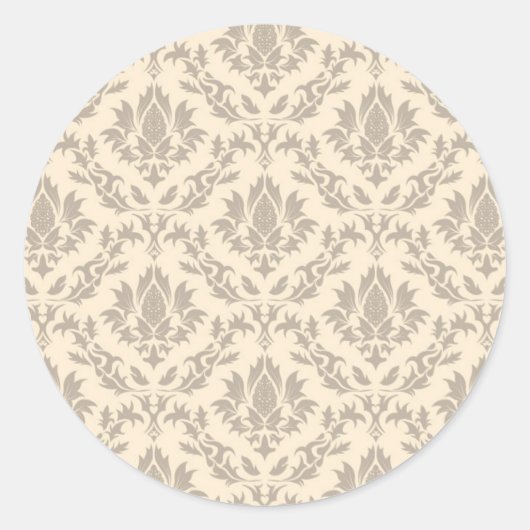 Sticker Rond Modèle Damas 3 (Devant)