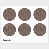 Sticker Rond Modèle Damas 6 (Feuille)