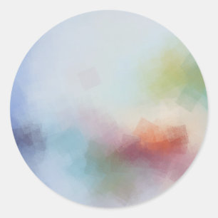 Sticker Rond Modèle d'art abstrait moderne tendance couleur vie