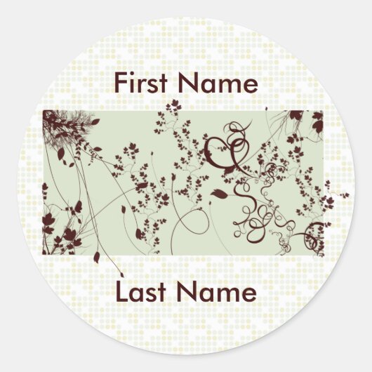 Sticker Rond Modèle d'autocollant de sceau de conception (Devant)