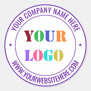 Sticker Rond Modèle d'autocollant rond du logo de l'entreprise
