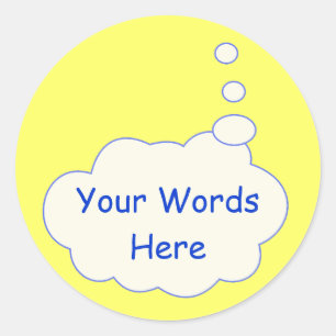 Sticker Rond Modèle de bulle de pensée