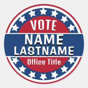 Sticker Rond Modèle de campagne personnalisé