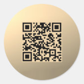 Sticker Rond Modèle de code QR instantanément modifiable | Faux (Devant)