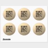 Sticker Rond Modèle de code QR instantanément modifiable | Faux (Feuille)
