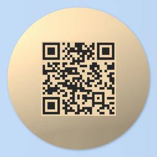 Sticker Rond Modèle de code QR instantanément modifiable Faux