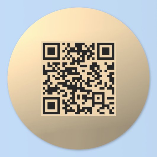 Sticker Rond Modèle de code QR instantanément modifiable | Faux