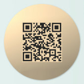 Sticker Rond Modèle de code QR instantanément modifiable | Faux