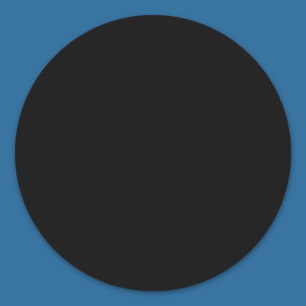 Sticker Rond Modèle de couleur unie noir pur