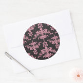 Sticker Rond Modèle de Damas 5 (Enveloppe)