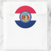 Sticker Rond Modèle de drapeau d'État du Missouri (Sac)