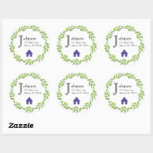 Sticker Rond Modèle de l'autocollant de sceau d'enveloppe de mo (Feuille)