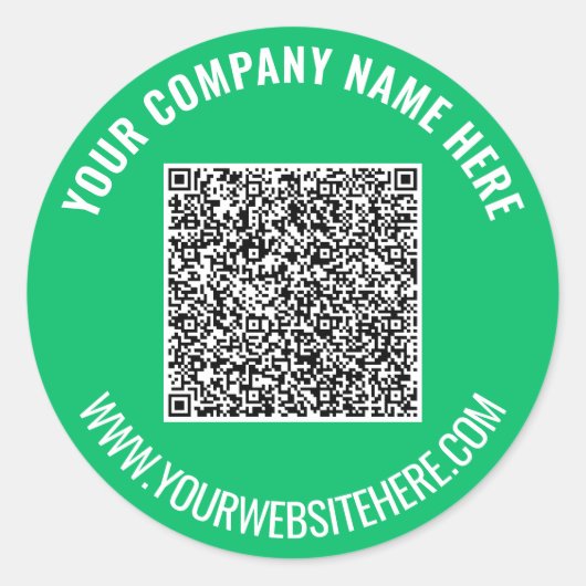 Sticker Rond Modèle de l'autocollant promotionnel QR Code perso (Devant)