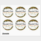 Sticker Rond Modèle de l'étiquette du nom de famille de réunion (Feuille)