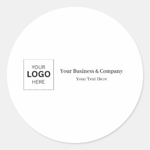 Sticker Rond Modèle de logo d'entreprise personnalisé