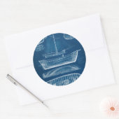 Sticker Rond Modèle de navire antique II (Enveloppe)