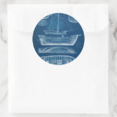 Sticker Rond Modèle de navire antique II (Sac)