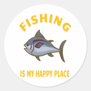 Sticker Rond Modèle de pêche