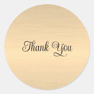 Sticker Rond Modèle de remerciement personnalisé élégant et gla