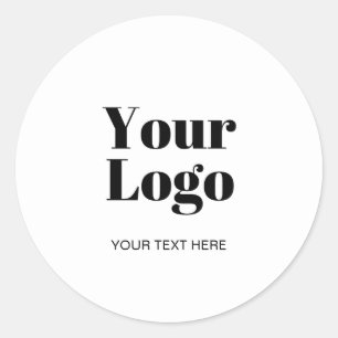 Sticker Rond Modèle de téléchargement de logo ou d'image simple