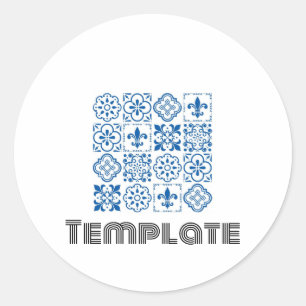 Sticker Rond modèle de test