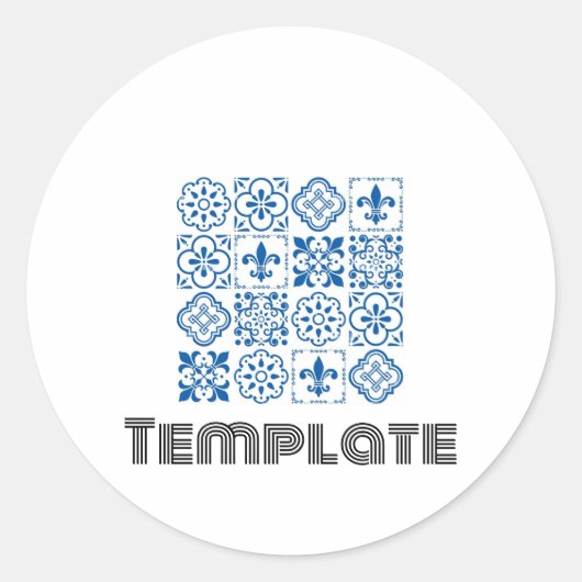 Sticker Rond modèle de test (Devant)