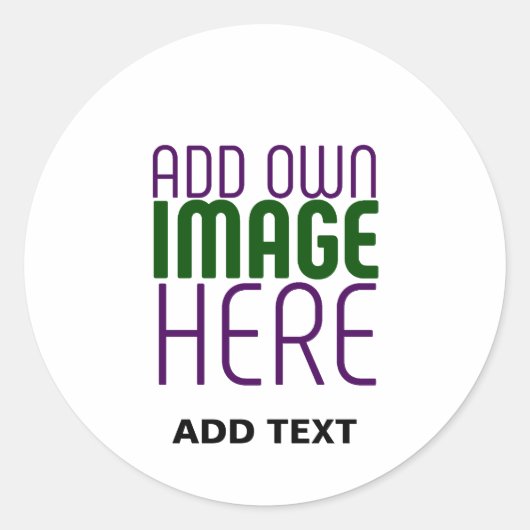 STICKER ROND MODÈLE DE TEXTE D'IMAGE BLANCHE SIMPLE MODERNE (Devant)