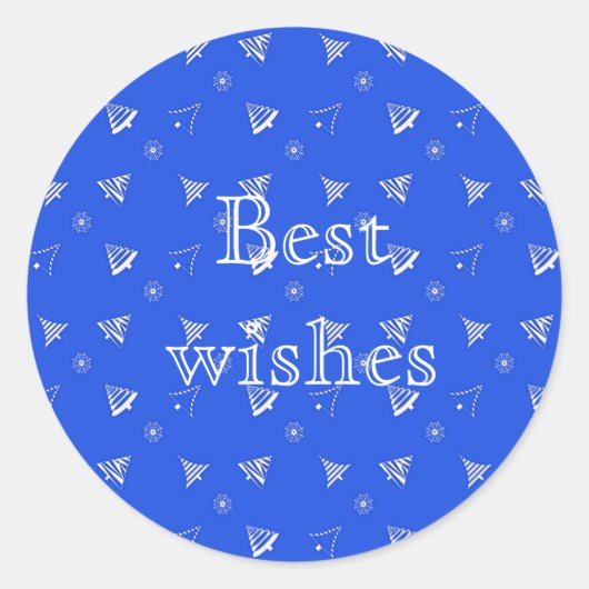 Sticker Rond modèle de vacances de Noël (Devant)