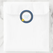 Sticker Rond Modèle "Denim & Button" (Sac)