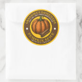 Sticker Rond Modèle d'épices Citrouille maison (Sac)